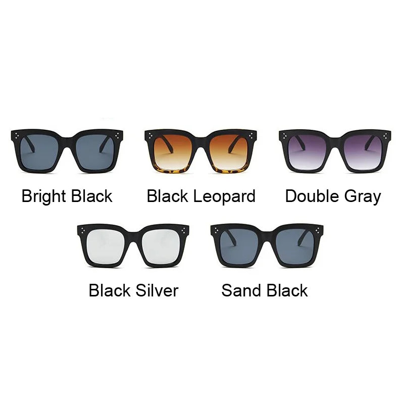 Brand Oversized Sunglasses Woman Retro Big Frame Plastic Sun Glasses Female Fashion Designer Classic Square Vintage Gafas De Sol