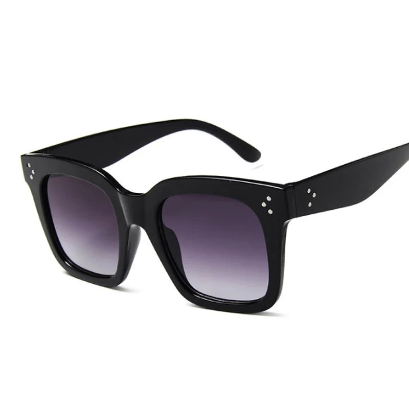 Brand Oversized Sunglasses Woman Retro Big Frame Plastic Sun Glasses Female Fashion Designer Classic Square Vintage Gafas De Sol