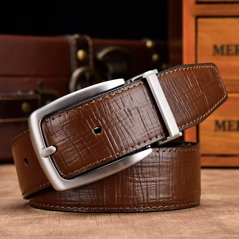 Reversible Belts for Men Genuine Leather for Male High Quality Formal Belt Black Brown Navy Blue