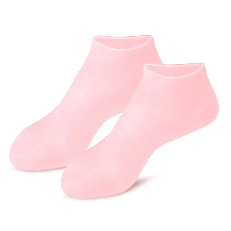 "Silky Soft Moisturizing Gel Heel Socks - Say Goodbye to Cracked Foot Skin with This Foot Care Miracle!"