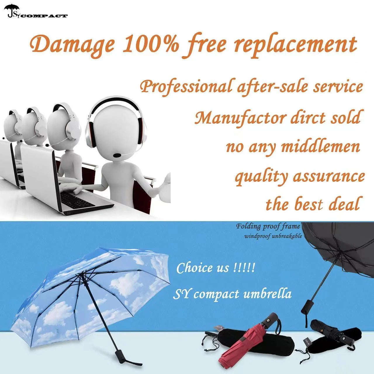 Travel Umbrella Portable Folding Umbrella Light Automatic Windproof Waterproof Umbrellas