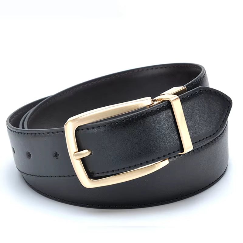 Reversible Belts for Men Genuine Leather for Male High Quality Formal Belt Black Brown Navy Blue